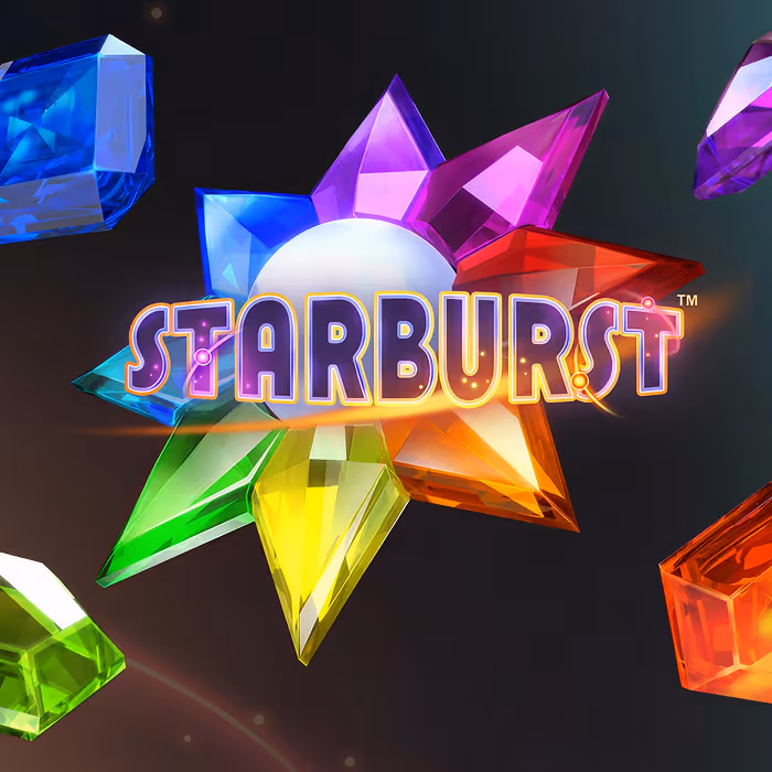 Starburst - classic NetEnt slot with expanding wilds and cosmic gem theme